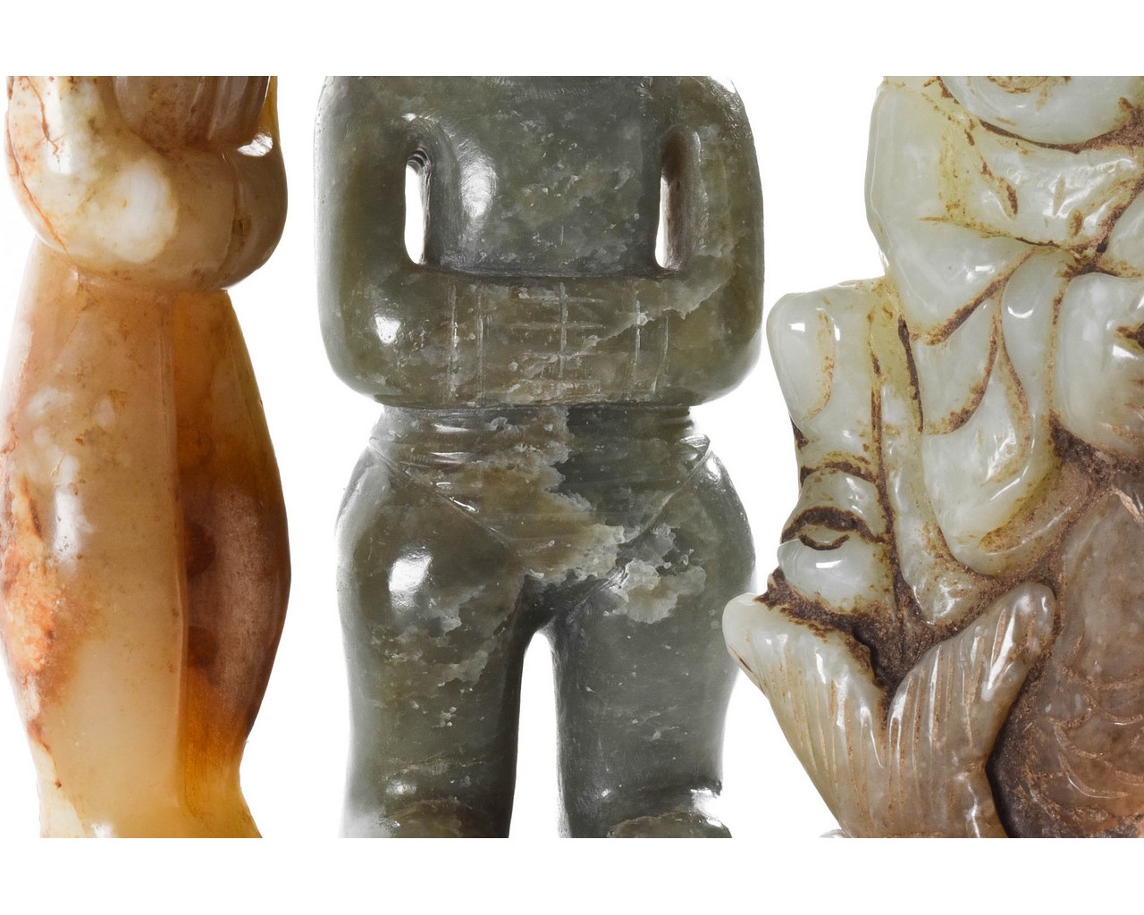 COLLECTION OF THREE CHINESE JADE CARVINGS - Image 7 of 7