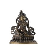 CHINESE BRONZE GILDED BODDHISATTVA