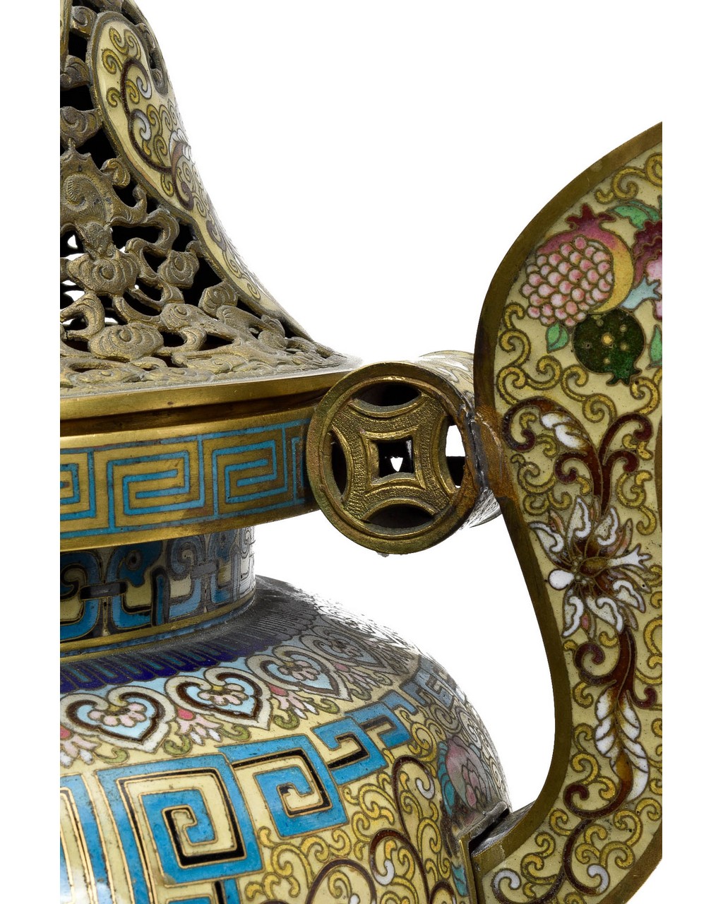 CHINESE ENAMELED BRONZE CENSER - Image 9 of 9