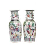 PAIR OF LARGE CHINESE PORCELAIN VASES