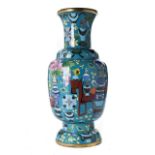 CHINESE ENAMELED BRONZE VASE