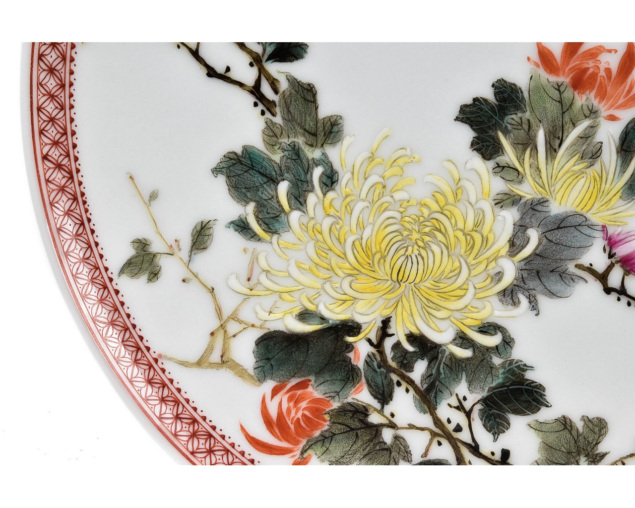 SUPERB SET OF FOUR CHINESE PORCELAIN PLATES - Image 6 of 8