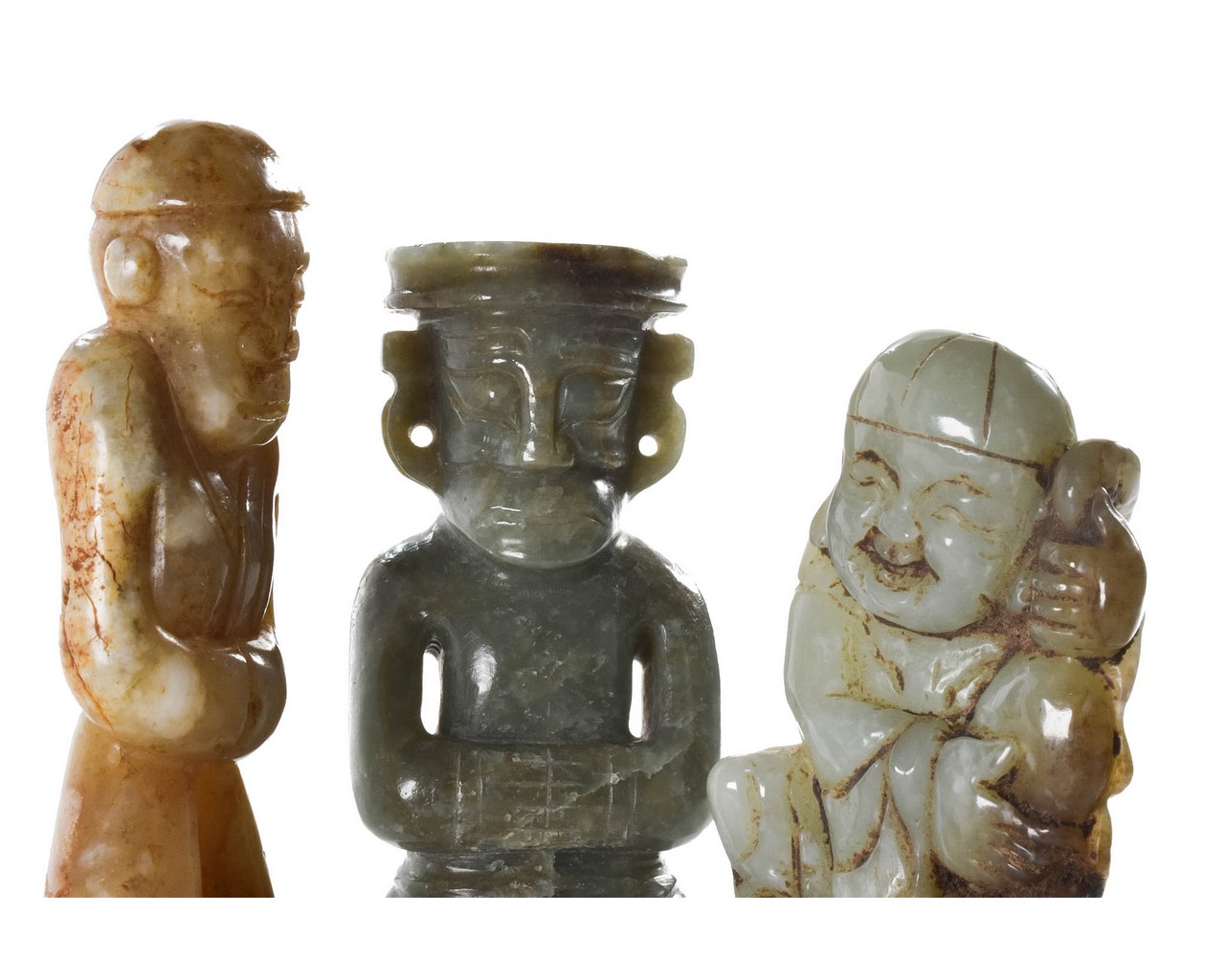 COLLECTION OF THREE CHINESE JADE CARVINGS - Image 6 of 7