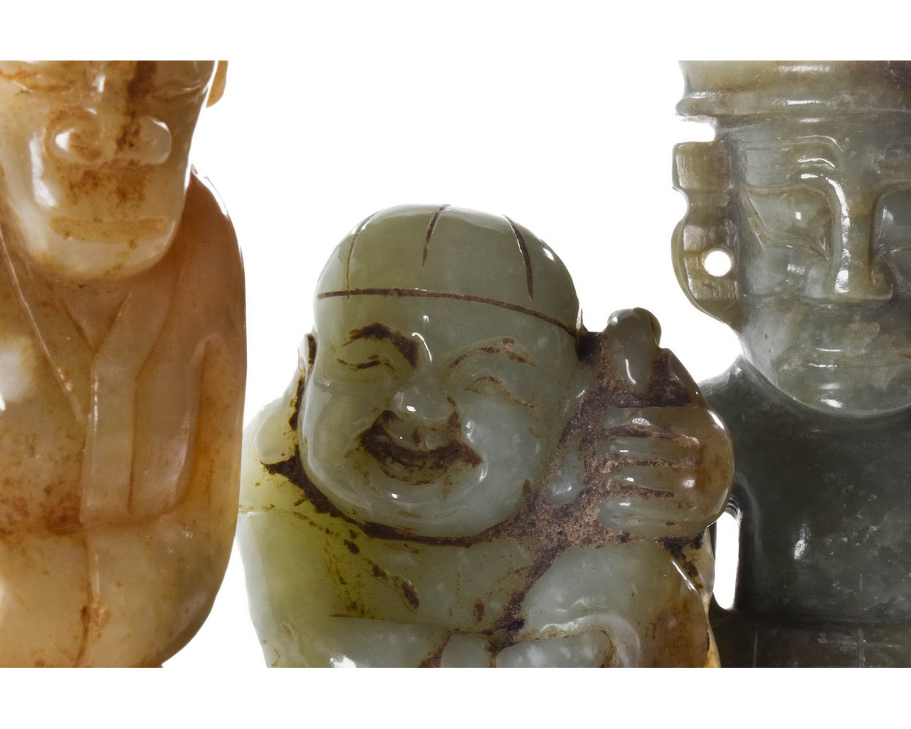 COLLECTION OF THREE CHINESE JADE CARVINGS - Image 5 of 7