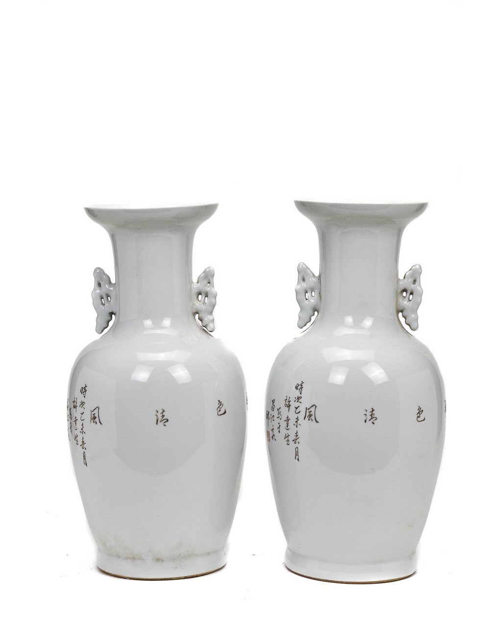 PAIR OF LARGE CHINESE PORCELAIN VASES - Image 3 of 9