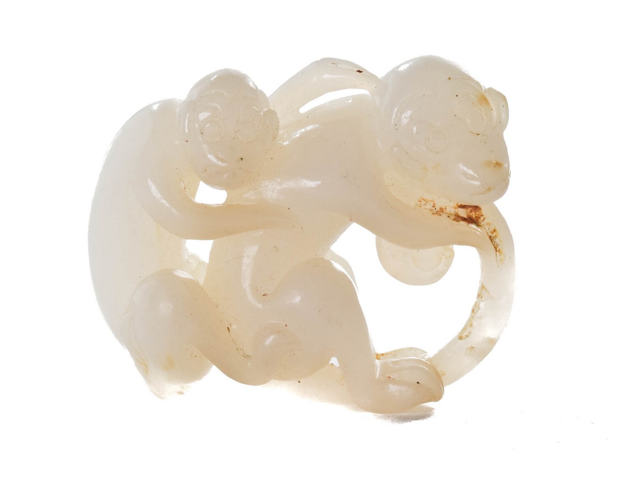 CHINESE JADE CARVED MONKEYS - Image 2 of 6