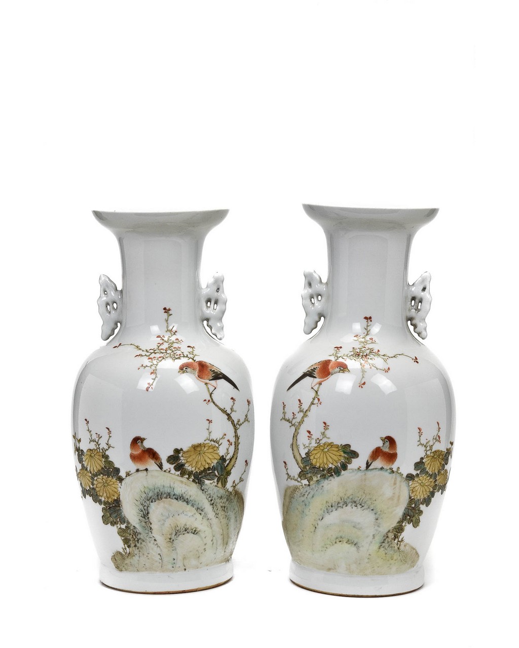 PAIR OF LARGE CHINESE PORCELAIN VASES