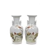 PAIR OF LARGE CHINESE PORCELAIN VASES