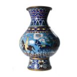 CHINESE ENAMELED BRONZE VASE