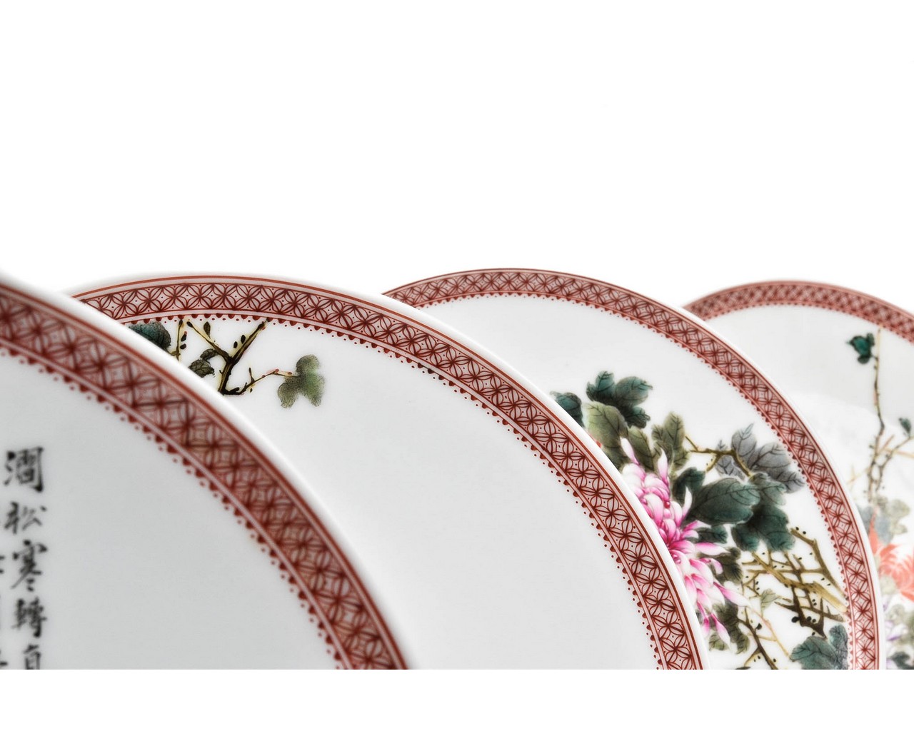 SUPERB SET OF FOUR CHINESE PORCELAIN PLATES - Image 5 of 8