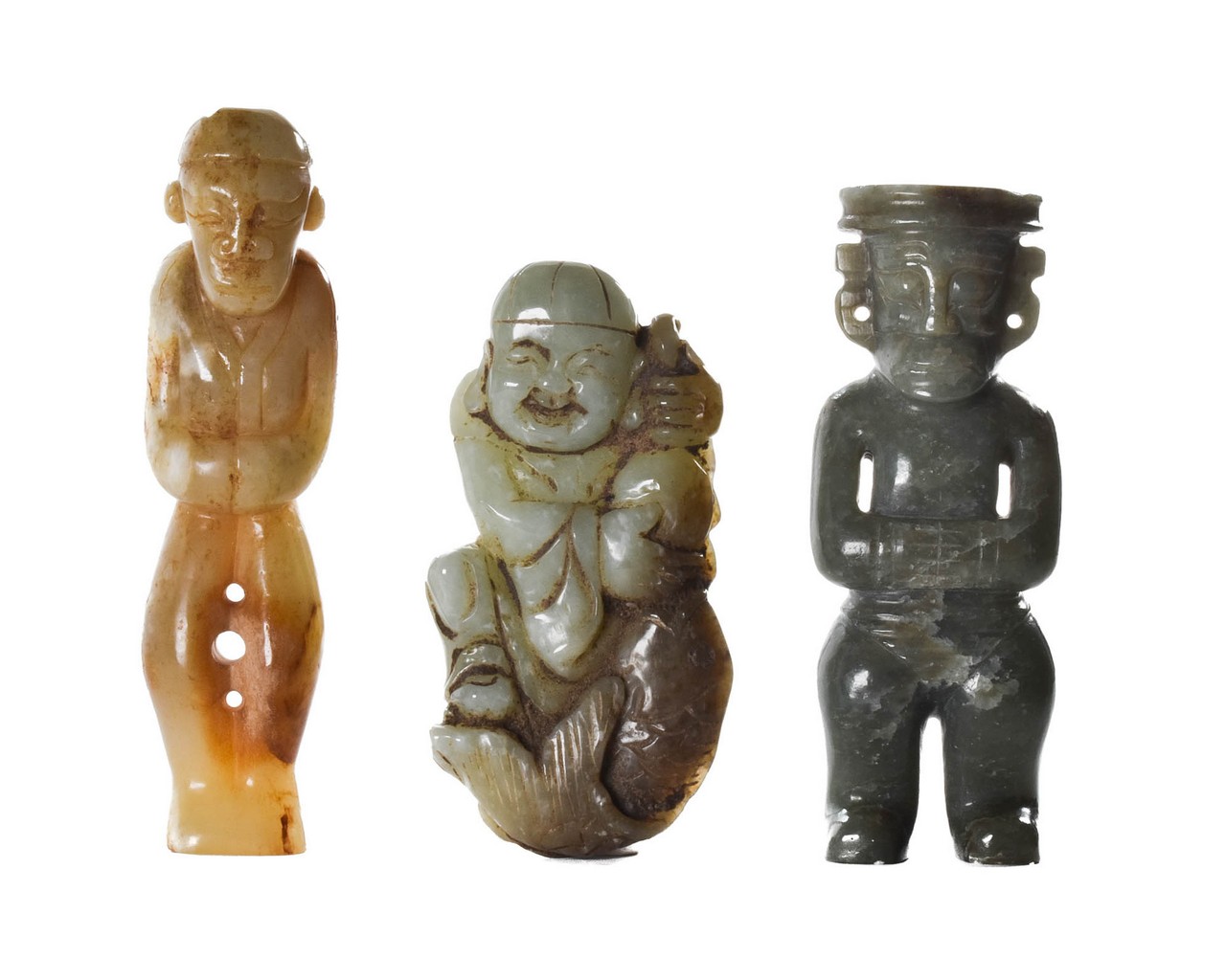 COLLECTION OF THREE CHINESE JADE CARVINGS