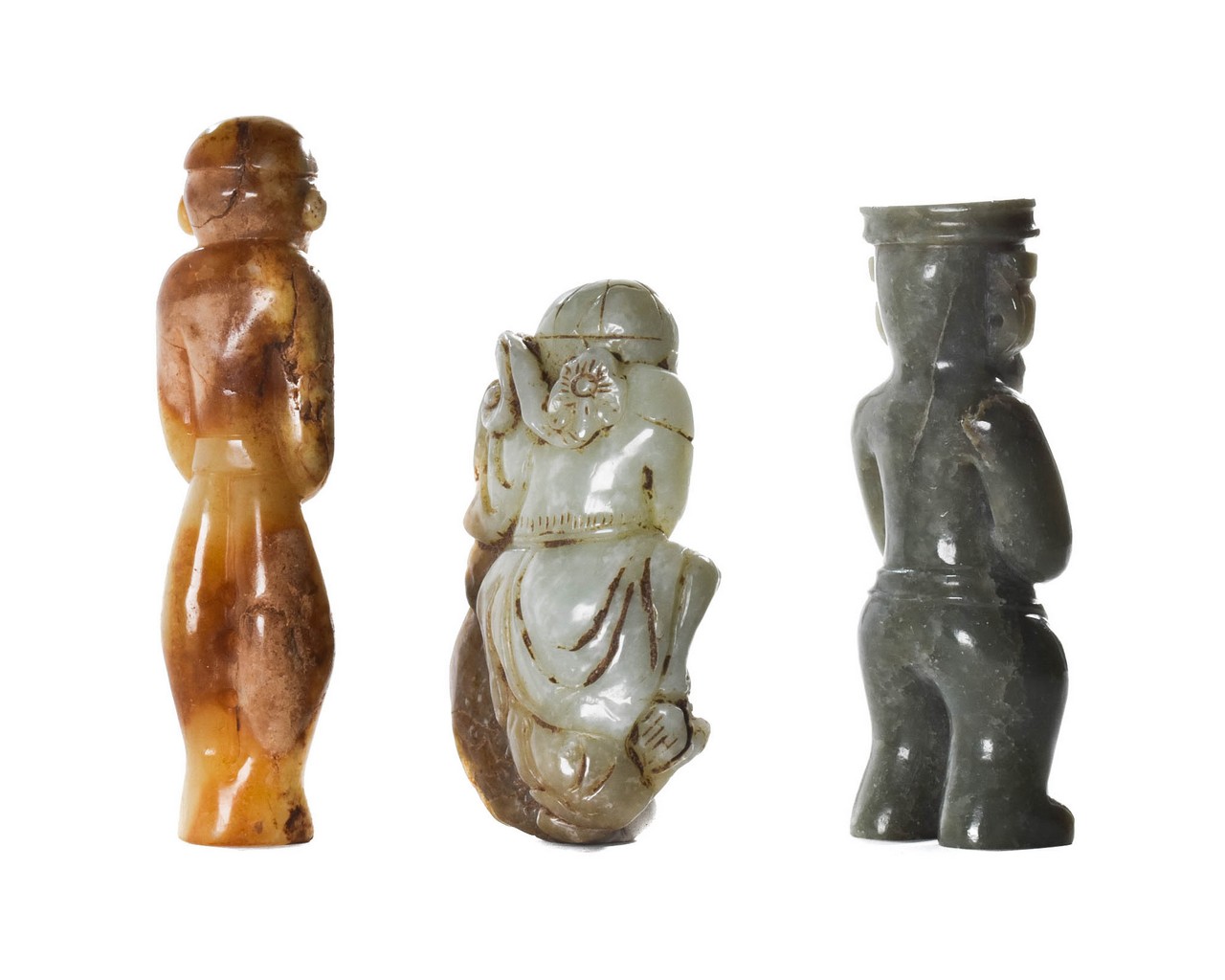 COLLECTION OF THREE CHINESE JADE CARVINGS - Image 3 of 7