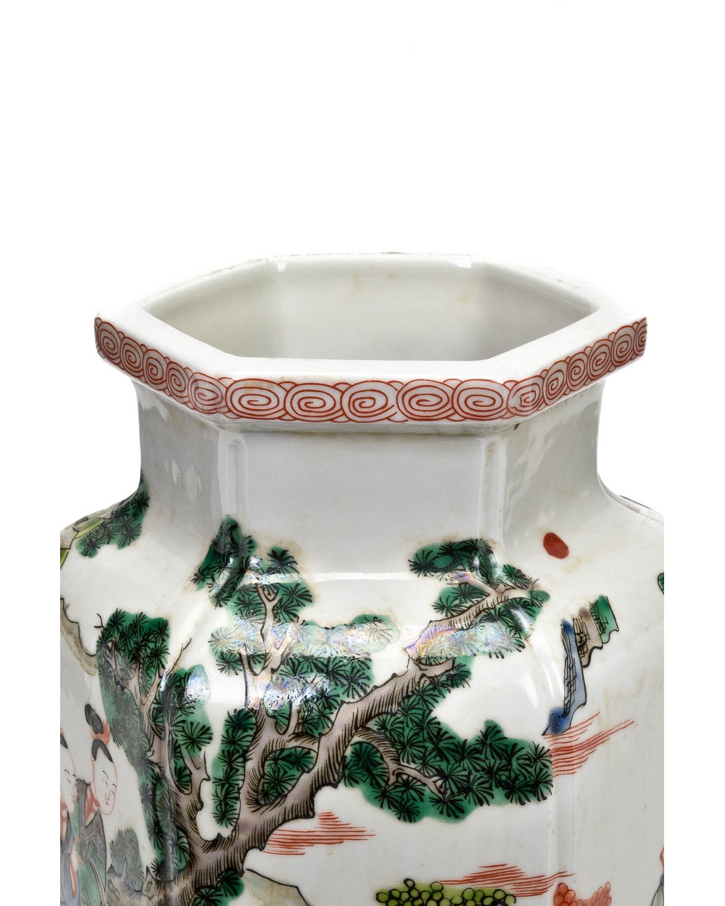 CHINESE FAMILE VERTE PORCELAIN VASE - Image 7 of 10