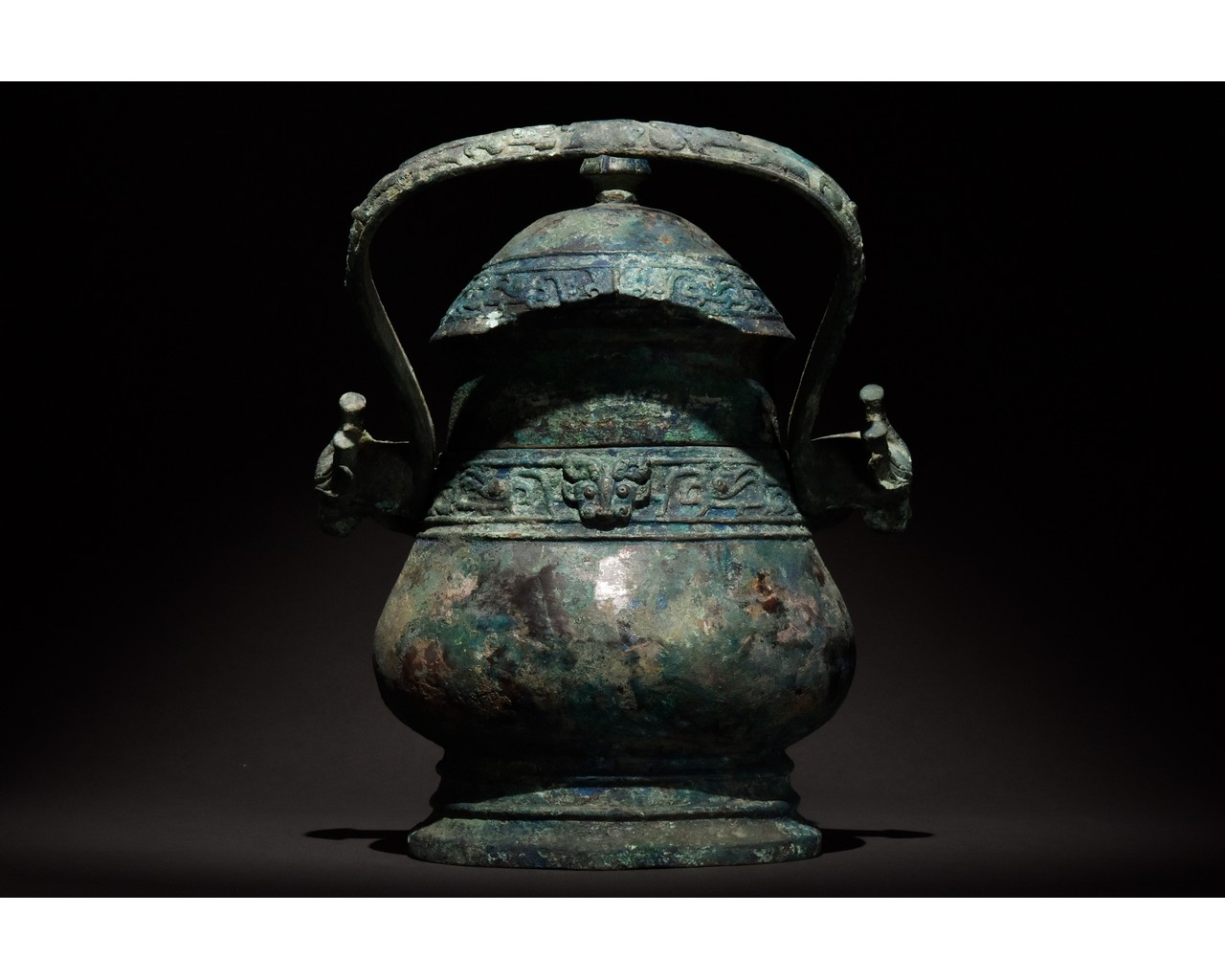 CHINESE WESTERN ZHOU BRONZE RITUAL VESSEL, YOU- XRF TESTED - Image 4 of 16