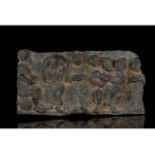 GANDHARA BRONZE FRIEZE PLAQUE WITH BUDDHA