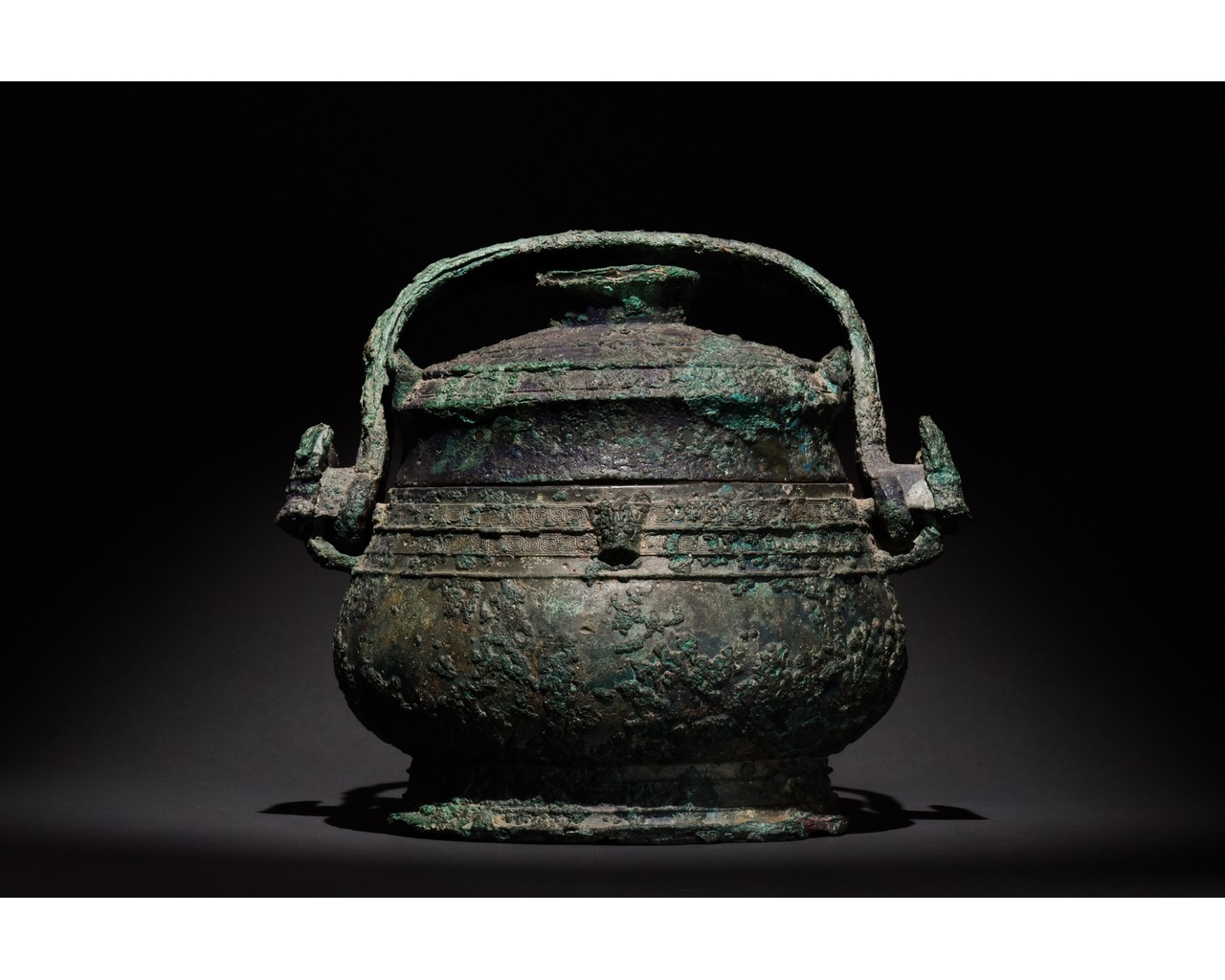 CHINESE WESTERN ZHOU BRONZE RITUAL VESSEL, YOU - XRF TESTED