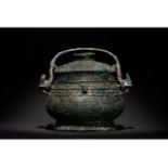 CHINESE WESTERN ZHOU BRONZE RITUAL VESSEL, YOU - XRF TESTED