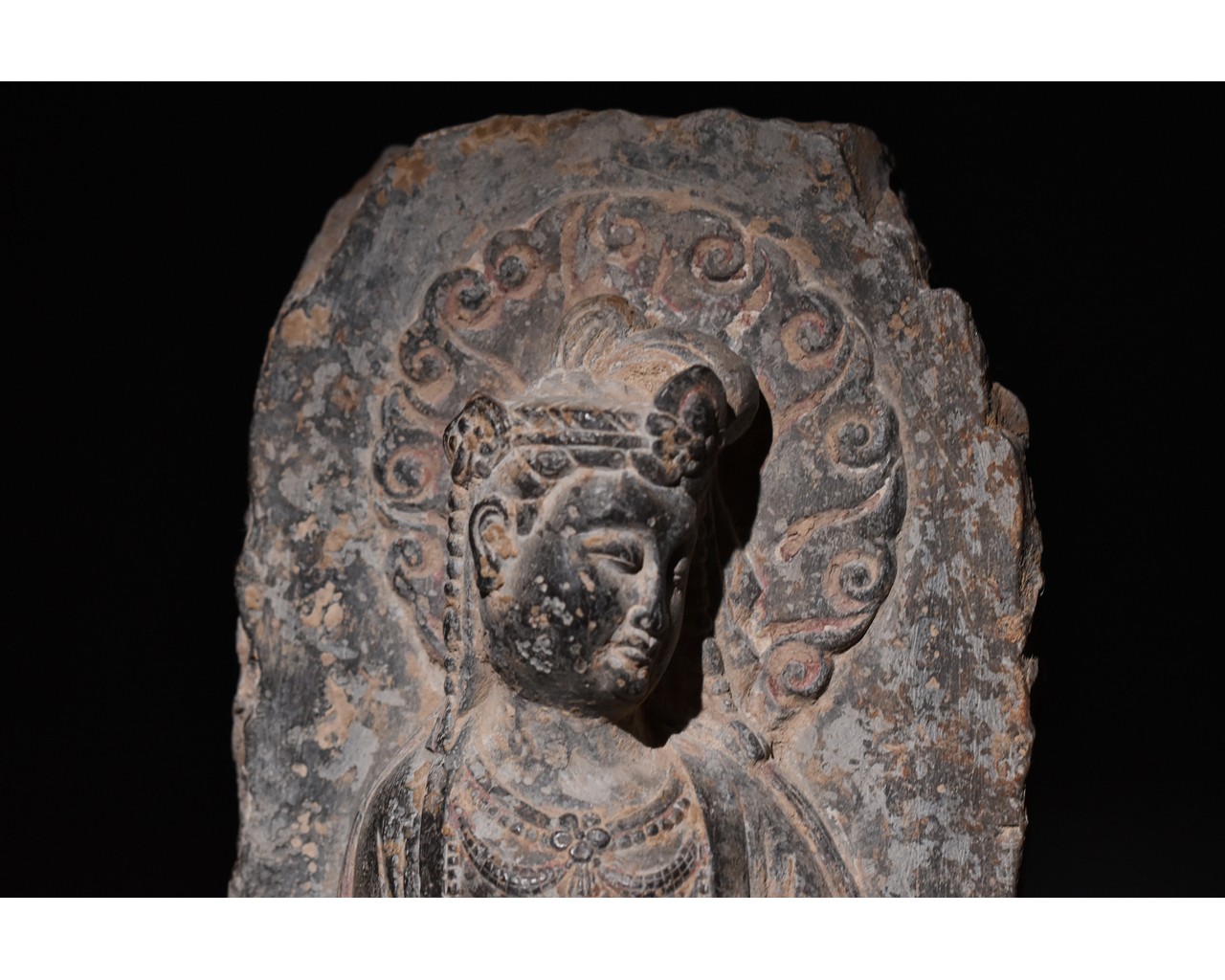 CHINESE TANG DYNASTY STONE PANEL WITH BUDDHA - Image 5 of 9