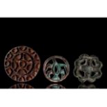 THREE INDUS VALLEY BRONZE STAMP SEALS