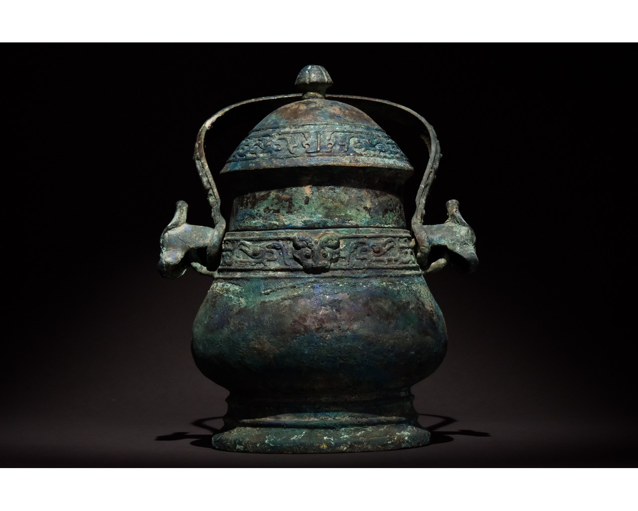 CHINESE WESTERN ZHOU BRONZE RITUAL VESSEL, YOU- XRF TESTED