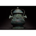 CHINESE WESTERN ZHOU BRONZE RITUAL VESSEL, YOU- XRF TESTED