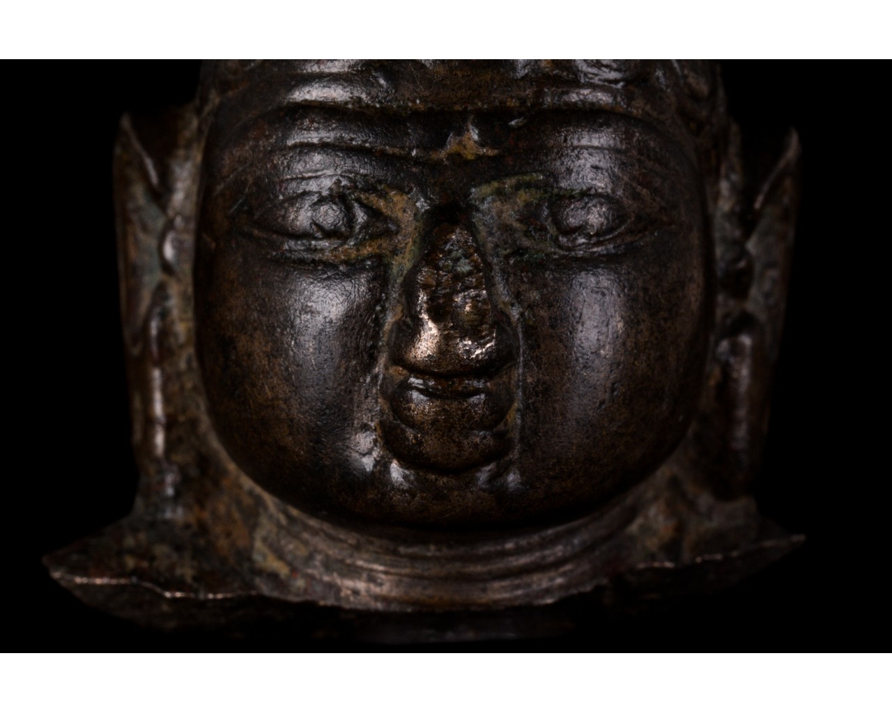 LATE GANDHARAN BRONZE BUDDHA HEAD - Image 8 of 12