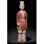 NORTHERN WEI TERRACOTTA PAINTED FIGURE