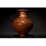 INDUS VALLEY CULTURE PAINTED TERRACOTTA VESSEL