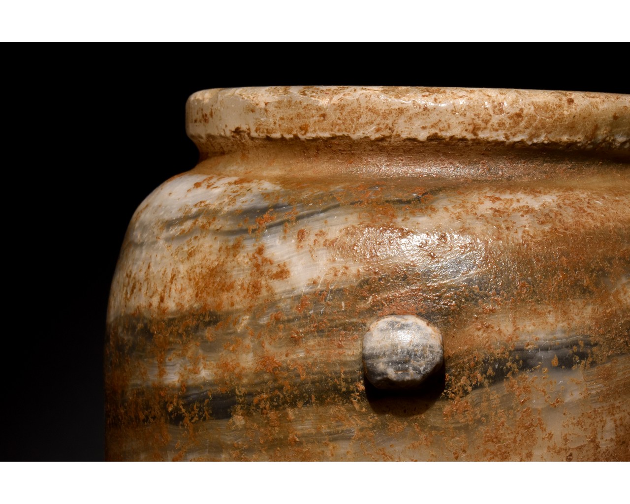 ANCIENT BACTRIAN ALABASTER VESSEL - Image 7 of 8