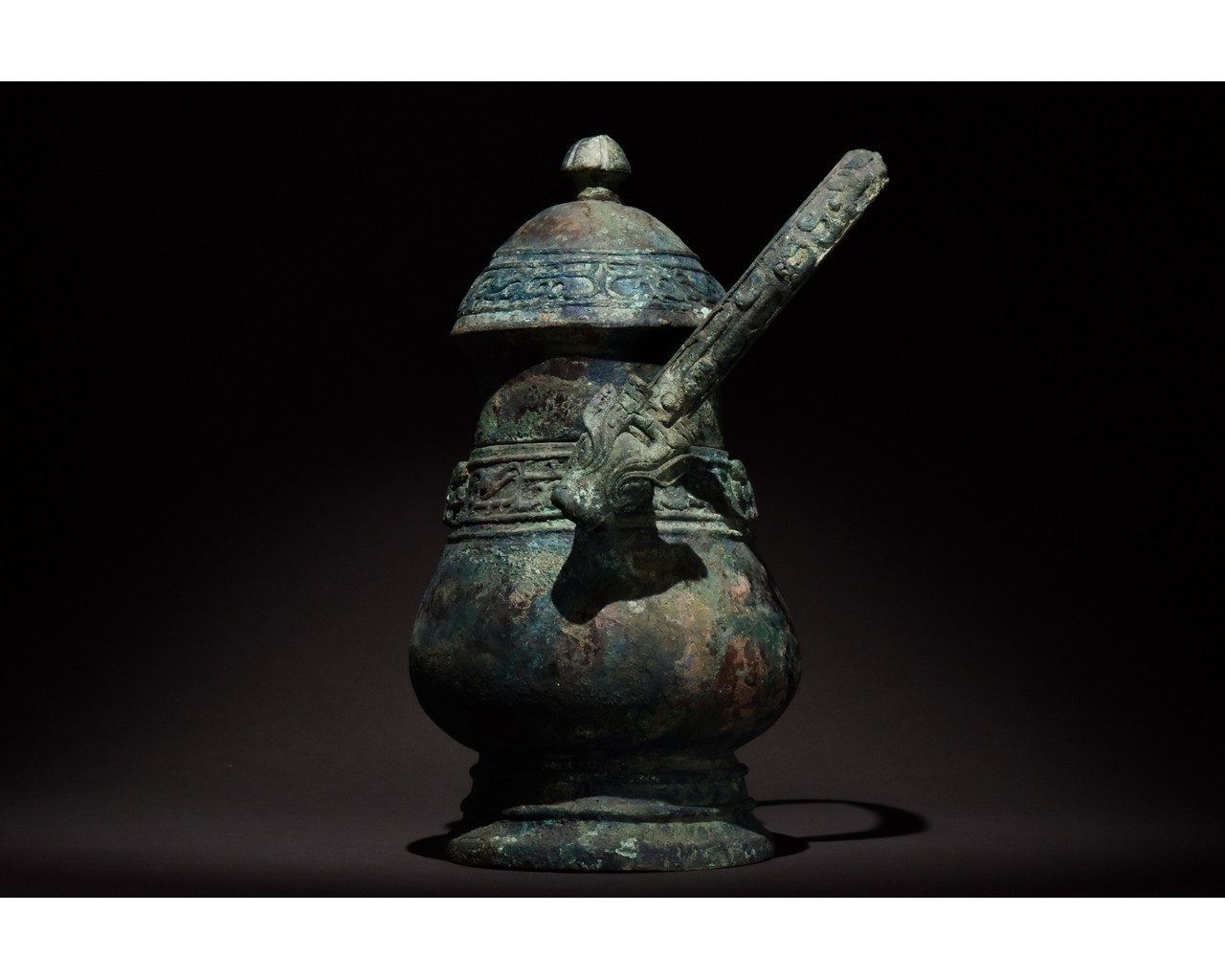 CHINESE WESTERN ZHOU BRONZE RITUAL VESSEL, YOU- XRF TESTED - Image 3 of 16