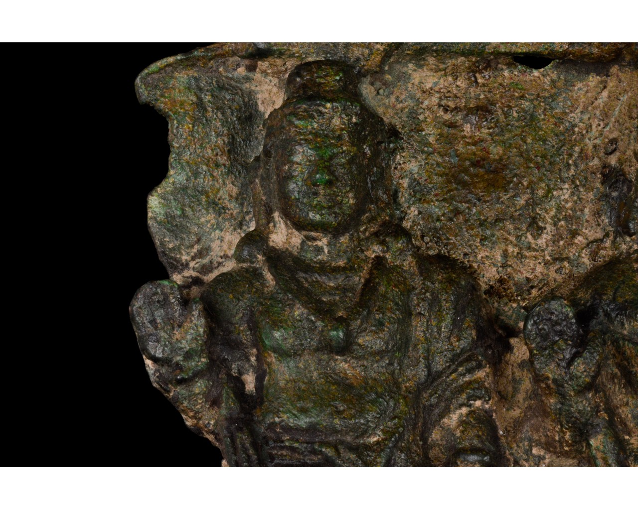GANDHARA BRONZE FRIEZE PLAQUE WITH BUDDHA - Image 6 of 7