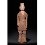 NORTHERN WEI TERRACOTTA PAINTED FIGURE