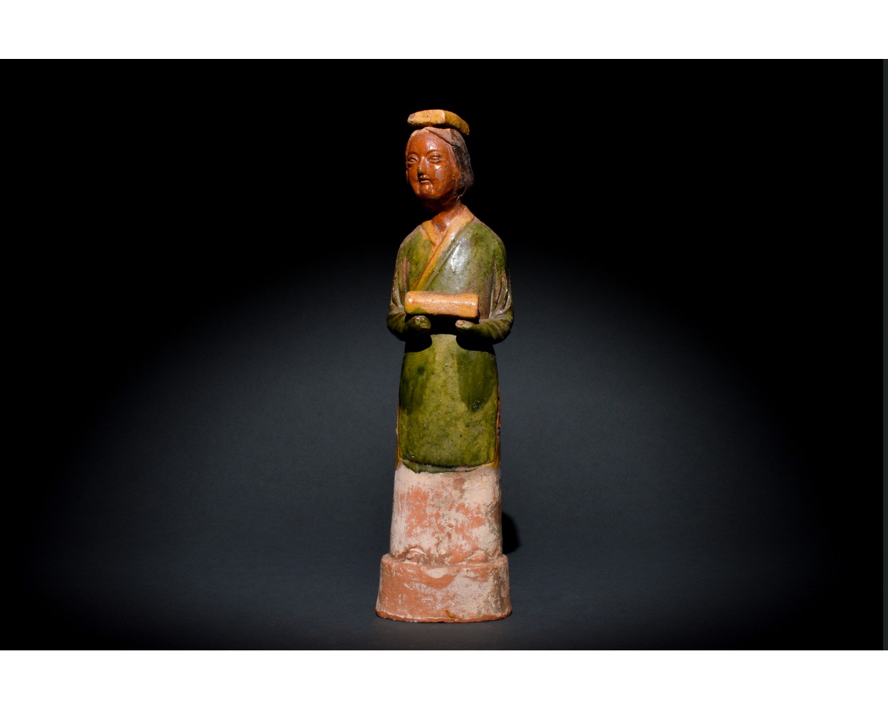 RARE CHINESE YUAN DYNASTY GLAZED FIGURE