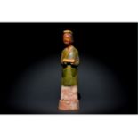 RARE CHINESE YUAN DYNASTY GLAZED FIGURE