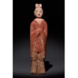 NORTHERN WEI TERRACOTTA PAINTED FIGURE