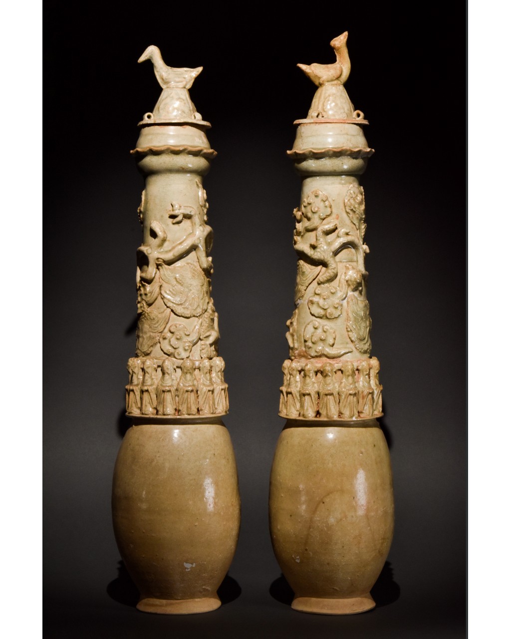 PAIR OF CHINESE SONG DYNASTY DECORATED GLAZED VASES - Image 2 of 14