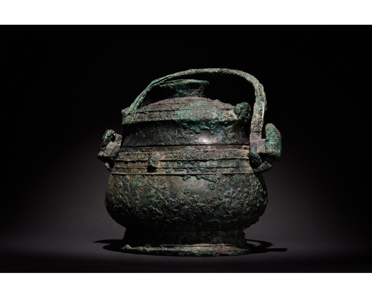 CHINESE WESTERN ZHOU BRONZE RITUAL VESSEL, YOU - XRF TESTED - Image 2 of 18