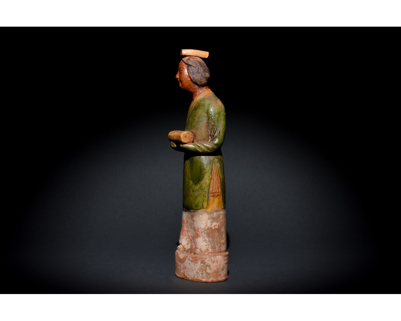 RARE CHINESE YUAN DYNASTY GLAZED FIGURE - Image 2 of 8