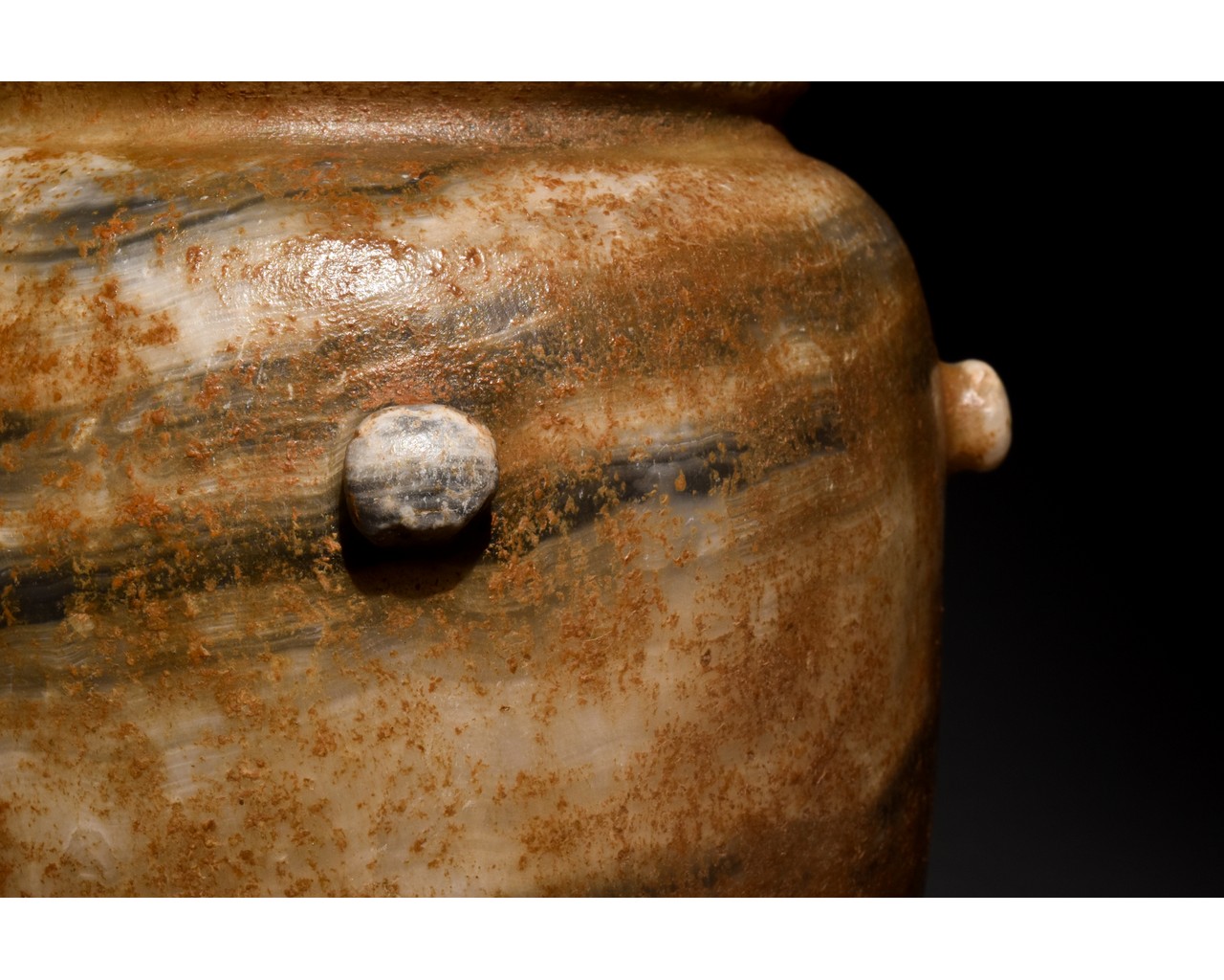 ANCIENT BACTRIAN ALABASTER VESSEL - Image 6 of 8