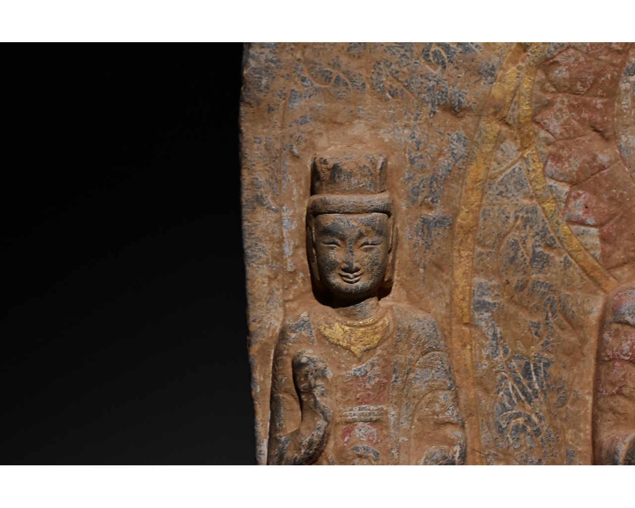 CHINESE NORTHER WEI STONE PANEL WITH DEPUCTION OF BUDDHA - Image 7 of 11