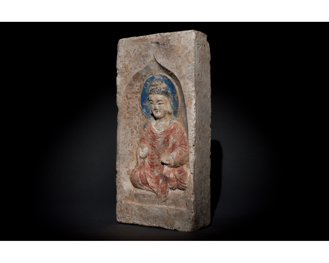 CHINESE NORTHER WEI PAINTED TERRACOTTA BRICK - Image 2 of 9