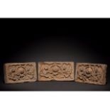 THREE CHINESE SONG DYNASTY TERRACOTTA BRICKS