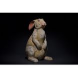 CHINESE HAN DYNASTY TERRACOTTA WHITE RABBIT - TL TESTED