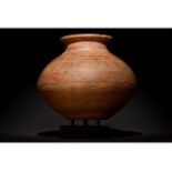 INDUS VALLEY CULTURE PAINTED TERRACOTTA VESSEL