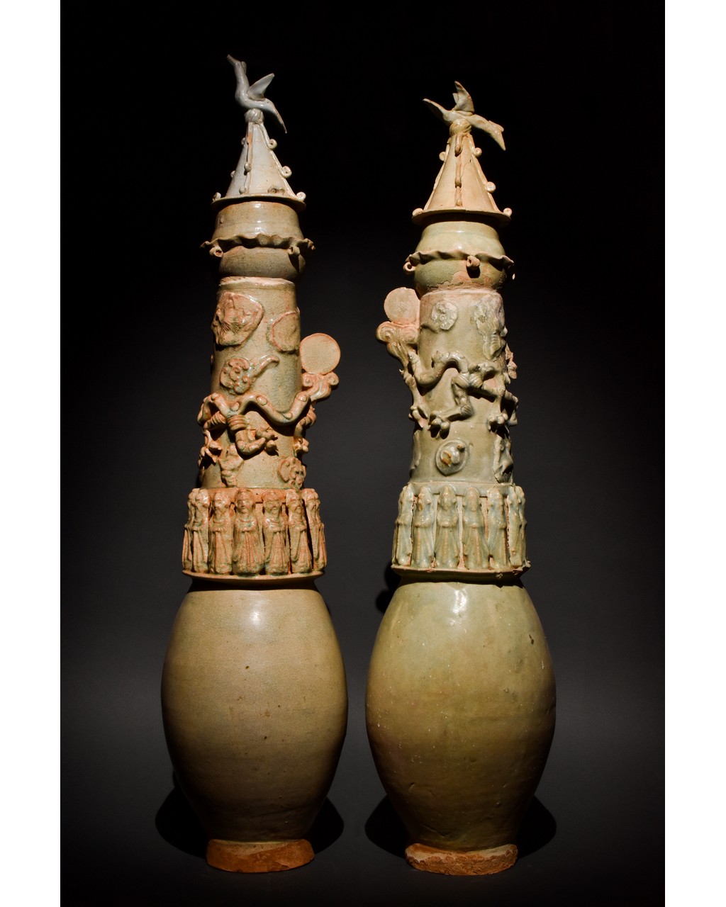 PAIR OF CHINESE SONG DYNASTY DECORATED GLAZED VASES - Image 2 of 14