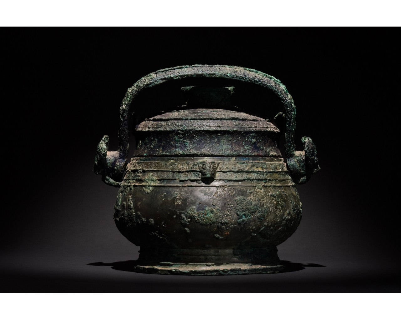 CHINESE WESTERN ZHOU BRONZE RITUAL VESSEL, YOU - XRF TESTED - Image 4 of 18