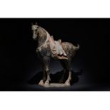 HUGE CHINESE TANG DYNASTY TERRACOTTA HORSE - TL TESTED