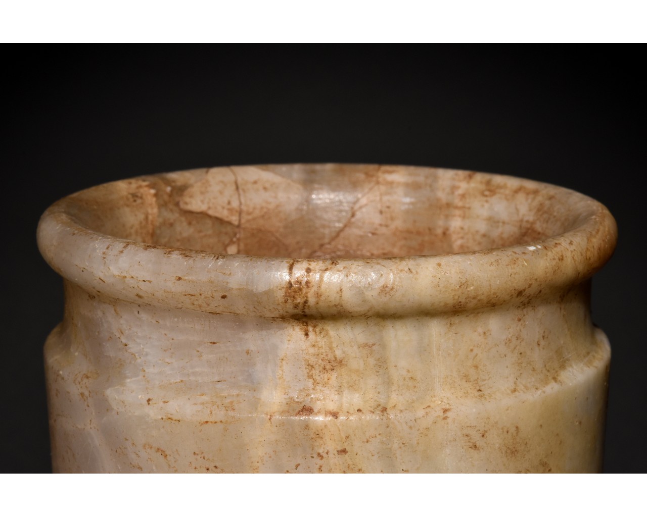 ANCIENT BACTRIAN ALABASTER VESSEL - Image 5 of 8