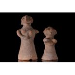 PAIR OF INDUS VALLEY TERRACOTTA IDOL FIGURES