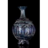 SASSANIAN DECORATED GLASS FLASK